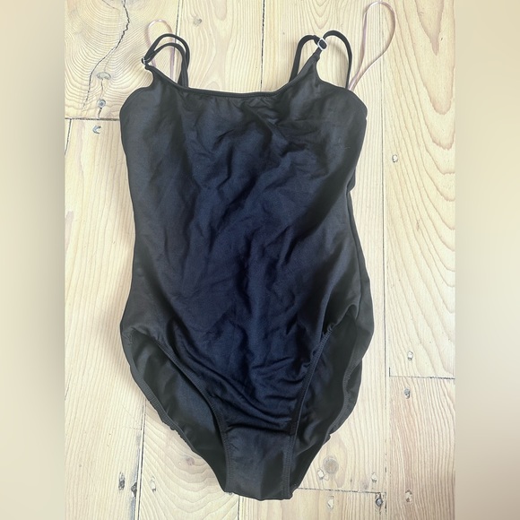 3/$15 So Danca Black Dance Bodysuit Girls L - Picture 2 of 5